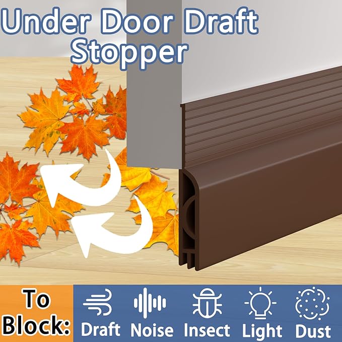 Under Door Draft Stopper, Self-Adhesive Door Sweep - Image 2