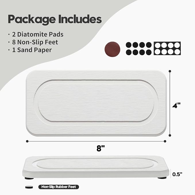 2Pack Water Absorbing Stone Tray - Image 4
