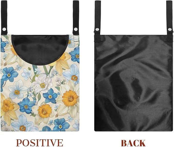 Floral Clothespin Bag with Hanging Rope Daffodil 14.5 x 12 Inch Summer - Image 7