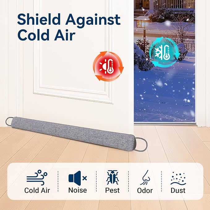 Door Draft Stopper for Bottom of Door, 36’’ Heavy Duty Under Door Draft Blocker - Image 2