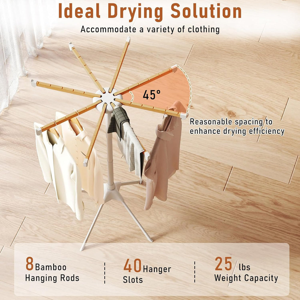 GIANTEX 4 Legs Clothes Drying Rack, Foldable Laundry Drying Rack