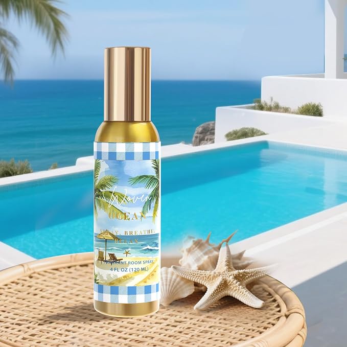 Room Spray, Tidal Coconut, Woven Ocean, Sunset Tropics, 3 Pack, Each 4 fl oz - Image 3