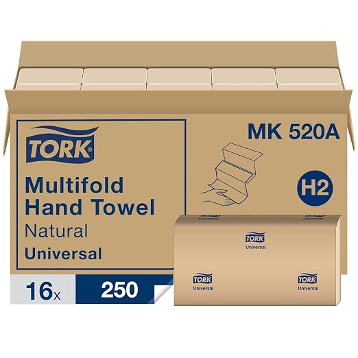 Tork Xpress Paper Towel Dispenser and Tork Multifold Hand Towel Natural H2 - Image 6