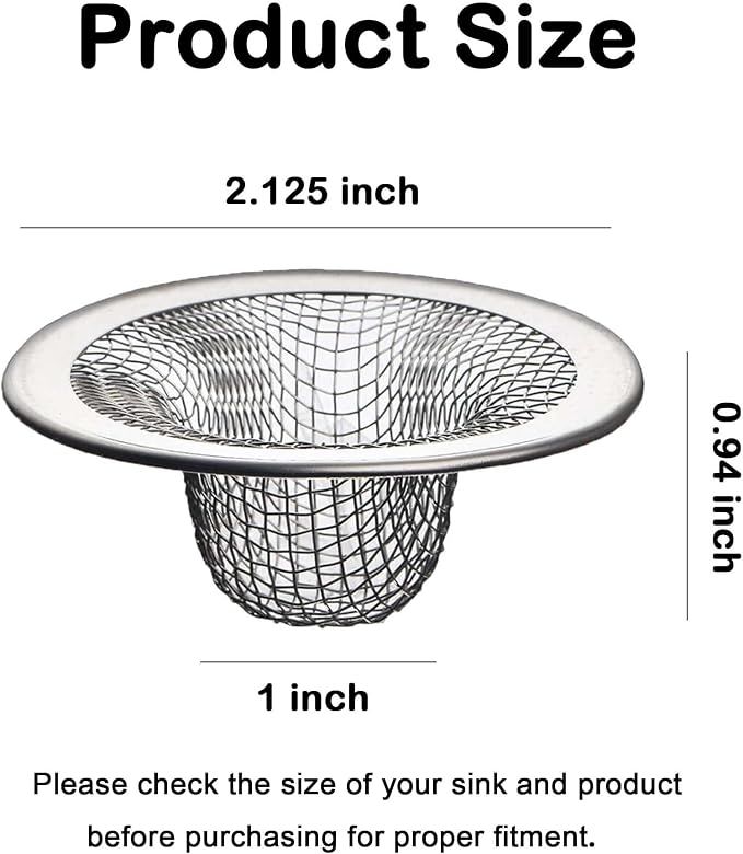 20Pcs Small Drain Mesh Basket, 2.125'' Bathroom Sink Drain Strainer Screen Mesh - Image 2