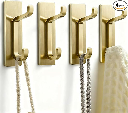 pickpiff Self Adhesive Hooks, Extra Sticky 10LB, Heavy Duty Stainless, Stick On by pickpiff