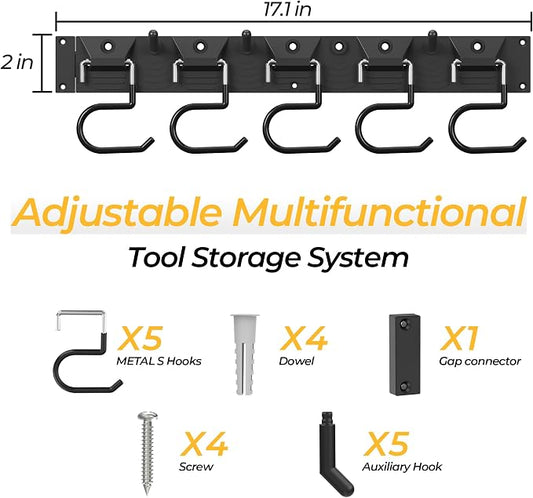 51 Inch Garden Tool Organizer Wall Mount - Image 2
