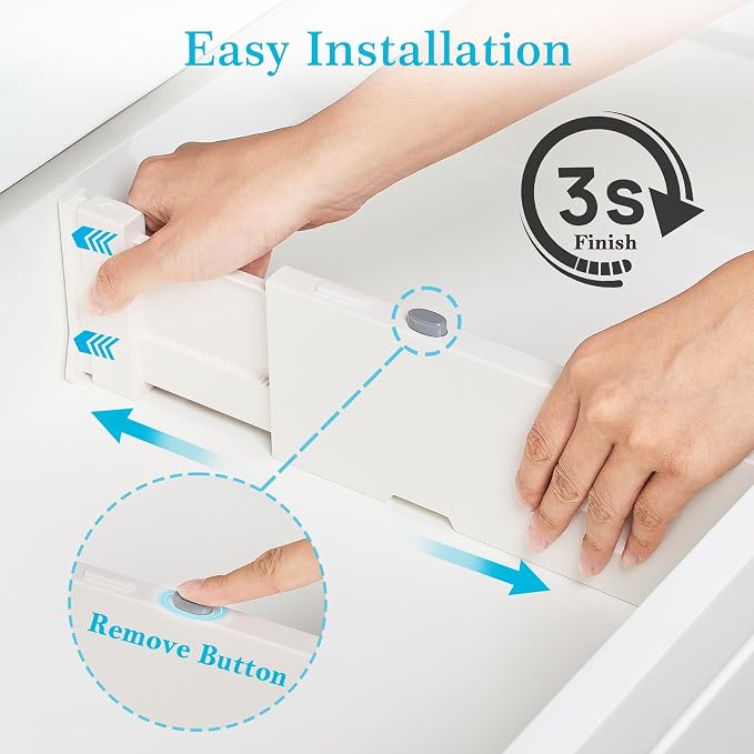 Vtopmart Drawer Dividers for Clothes 8 Pack, Adjustable 4" High Expandable from - Image 5