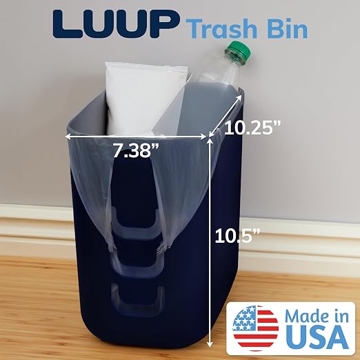 STORi Luup Bathroom Wastebasket, Secure Grocery Bags, Plastic Garbage Container - Image 2