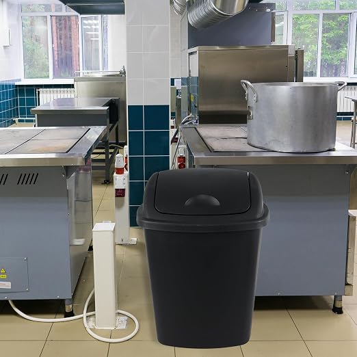 Yuright 40 L / 10 Gallon Swing Lid Trash Bins, 4 Pack Large Plastic Garbage Cans - Image 5