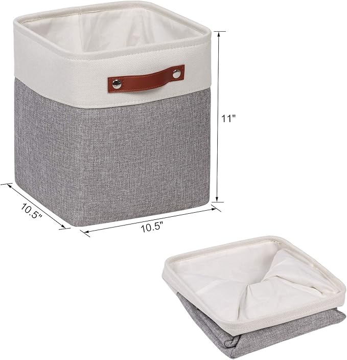 Univivi 10.5 Inch Fabric Cube Bins - Image 4
