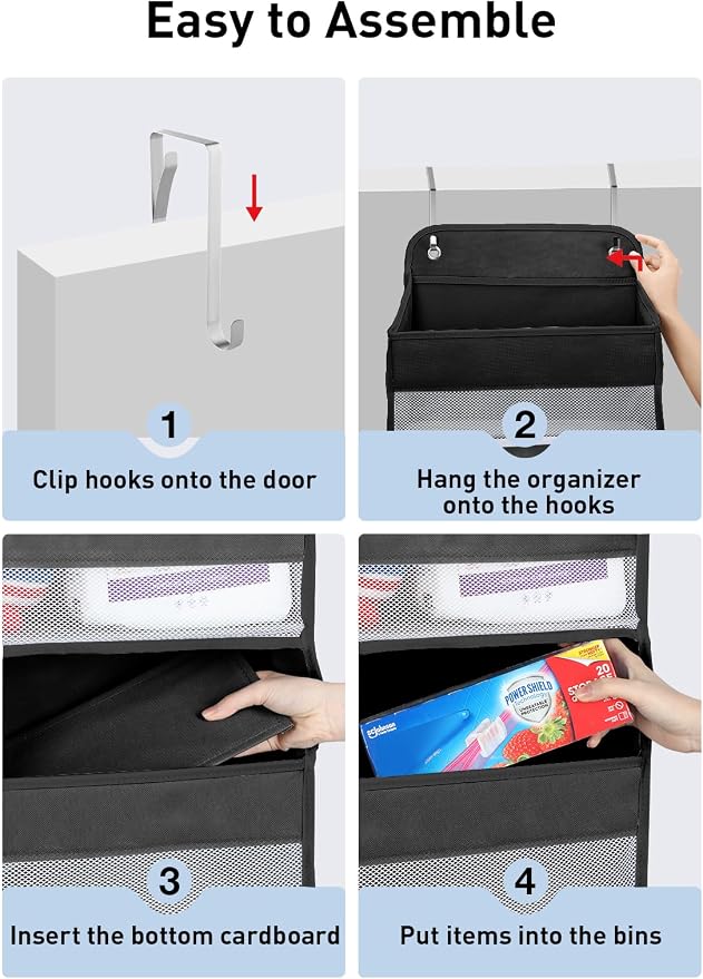 Yecaye 1 Pack Over the Door Organizer, 35.2lbs Load Toy Stuffed Animal Storage - Image 7