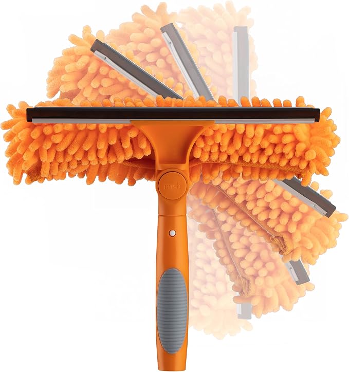 Window Squeegee and Microfiber Scrubber 2-in-1 Combo // Multi-Angle Window - Image 5