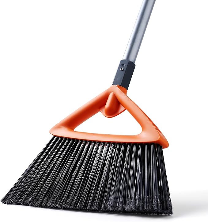 Outdoor Brooms for Sweeping Patio, Commercial Grade Heavy Duty Broom by CLEANHOME