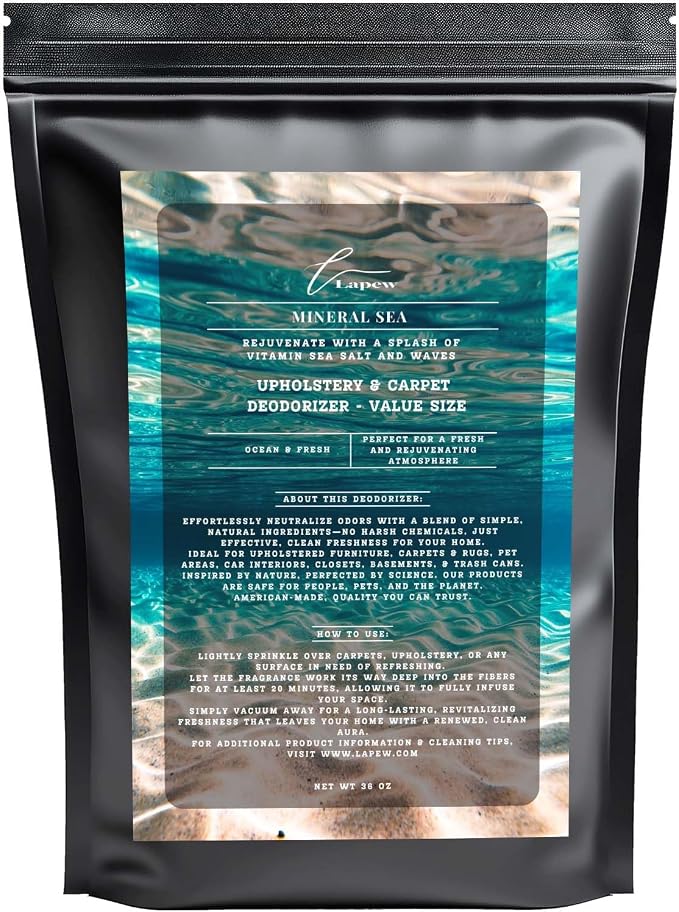 Mineral Sea Carpet Freshener Powder Refill 36 oz | Powerful Odor Eliminator by Lapew