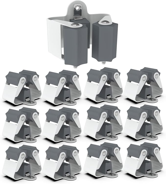3-H Broom Holder Wall Mount 12 Pack, Mop and Broom Holder Wall Mount by 3-H