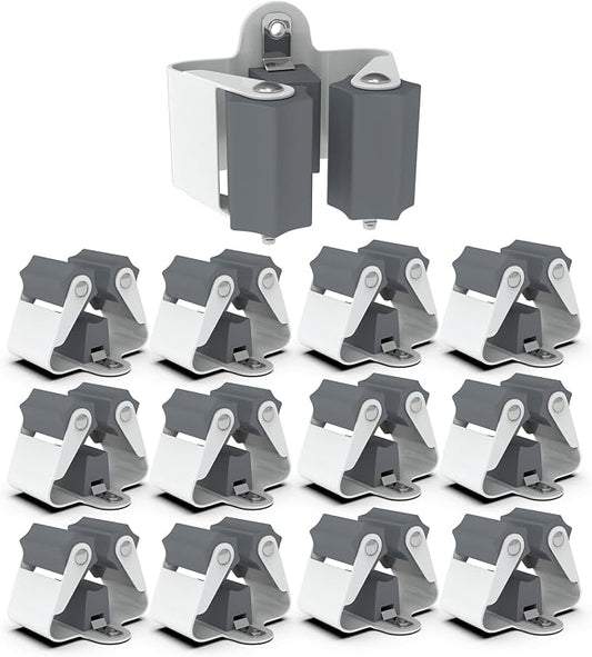 3-H Broom Holder Wall Mount 12 Pack, Mop and Broom Holder Wall Mount by 3-H