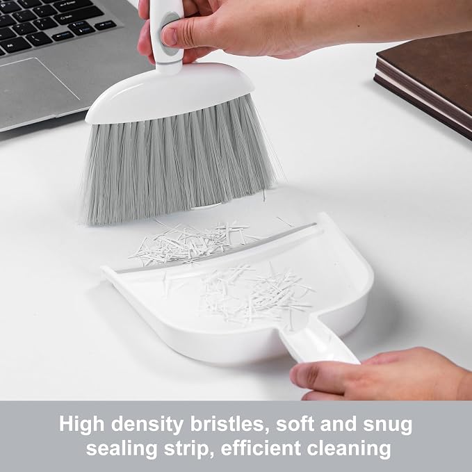NACENA Small Dust Pan and Brush Set, Mini Broom and Dustpan Set Small Hand - Image 6