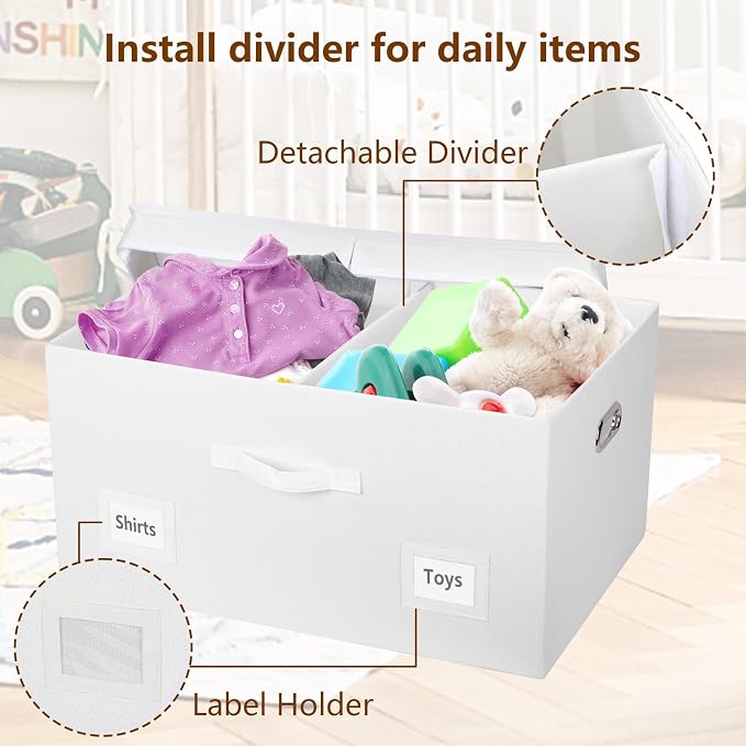 75 Quarts Extra Large Decorative Storage Bins - Image 5