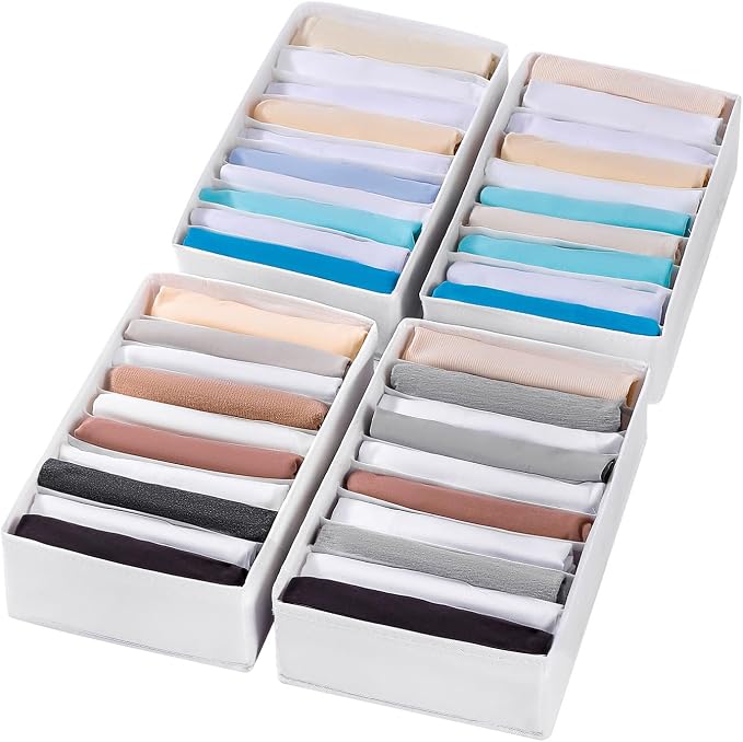 4 Packs T-shirt Drawer Organizers by Coorganisers