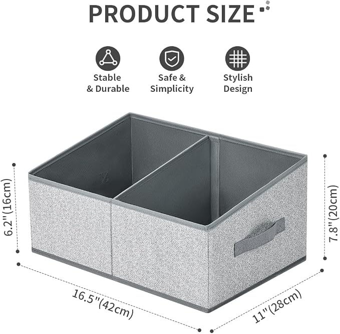 DIMJ Closet Storage Bins, 5 Pack Storage Baskets - Image 2