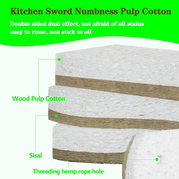 Eco Friendly Cellulose Compostable Biodegradable Kitchen Clean Sponges - Image 3