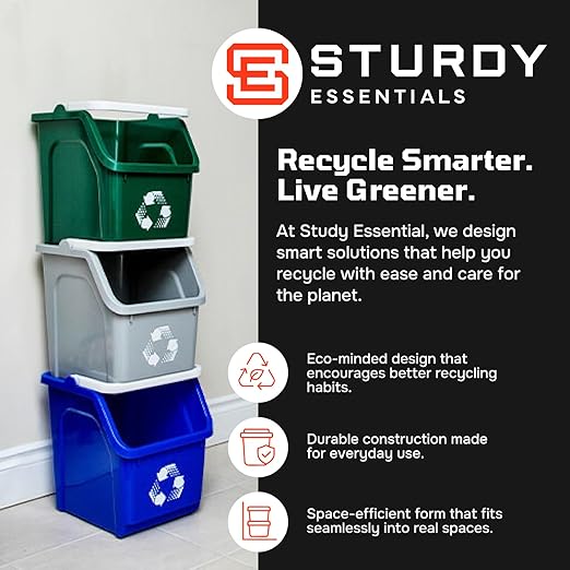 6 Gallon Stackable Recycling Bins - Image 7