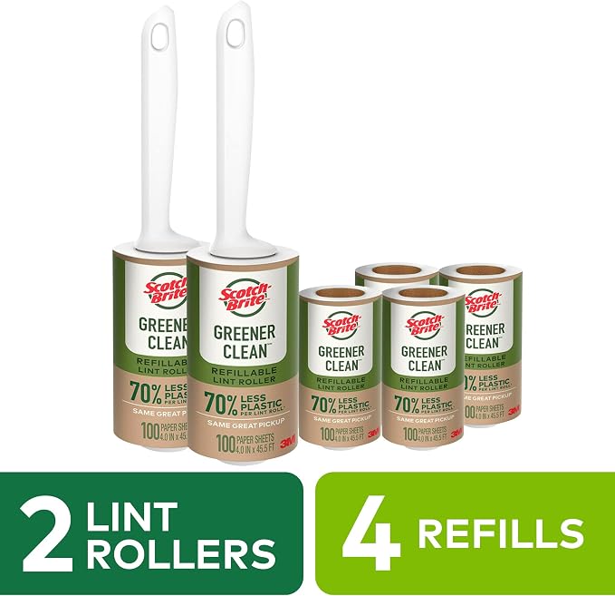 Scotch-Brite Greener Clean Lint Roller, Reusable Lint Rollers - Image 2
