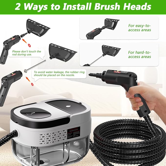 Handheld Steam Cleaner, 2500W High Pressure Steamer - Image 3