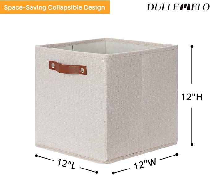 DULLEMELO 12inch Cube Storage Baskets - Image 2