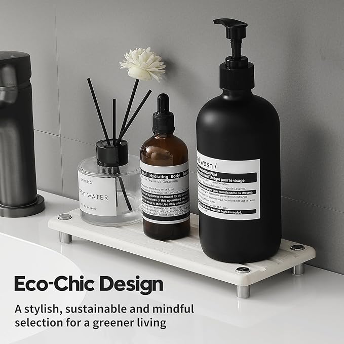 Quick Dry Bathroom Tray & Kitchen Sink Organizer, Water Absorbing Countertop - Image 4