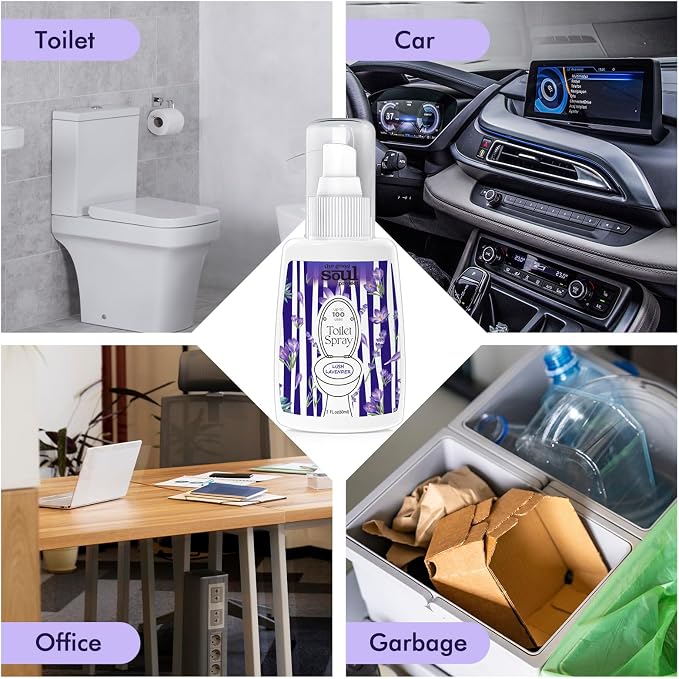 Toilet Spray 2Oz, Lavender Scent, Bathroom Deodorizer, Travel Size Air - Image 5