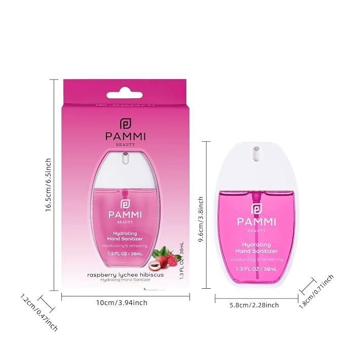 PAMMI Power Mist Hydrating Hand Sanitizer Spray, Portable Travel Size Pocket - Image 2