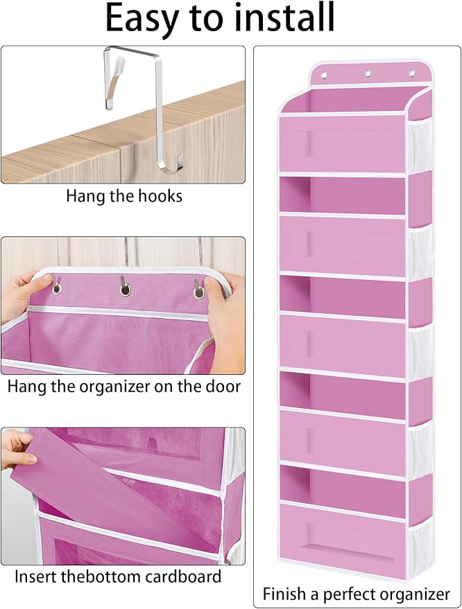 Over The Door Organizer, 5 Shelves Closet Door Hanging Organizer - Image 4