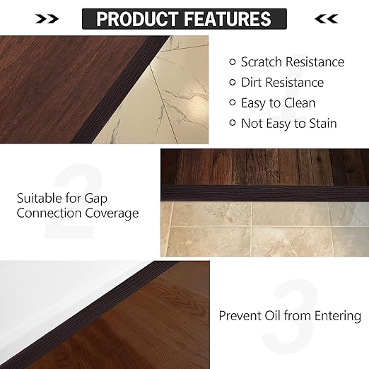 20Ft Floor Transition Strip Self Adhesive Vinyl Cover Floor Strip Flat Divider - Image 6