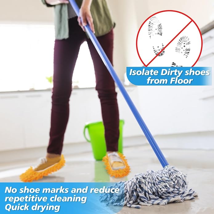 MAQIHAN 10 Mop Slippers for Floor Cleaning - Image 5