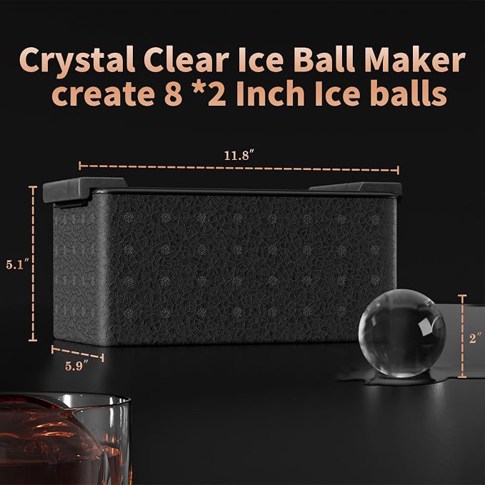 Clear Ice Ball Maker for Whiskey: FDDBI Circle Ice Cube Tray Make 2Inch Ice - Image 3