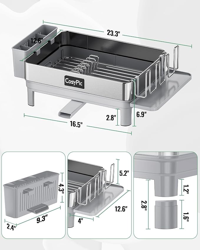 Dish Racks, Thicker Premium 304 Stainless Steel Dish Drying Rack - Image 7