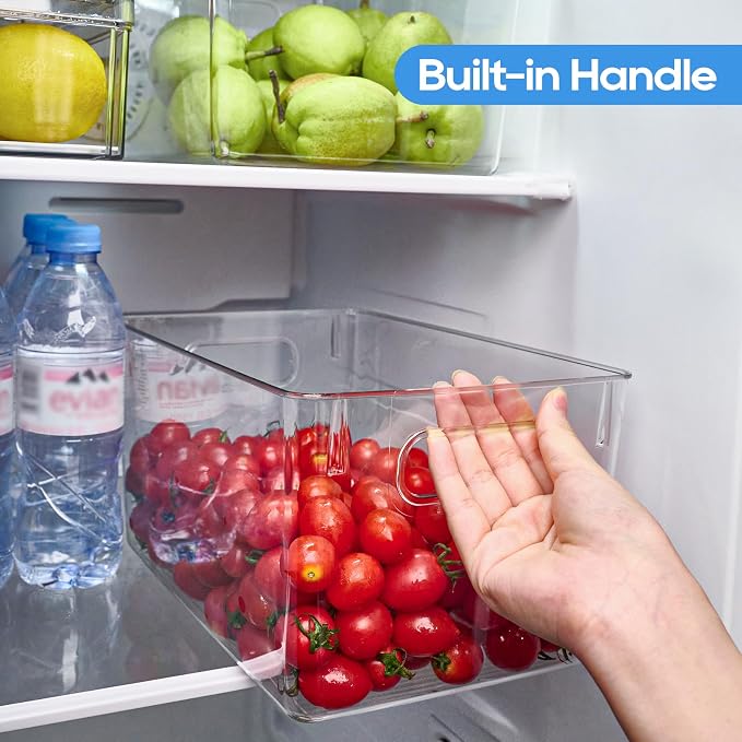 JollyPack 4 Pack Clear Plastic Storage Bins, Pantry Organizers and Storage - Image 5