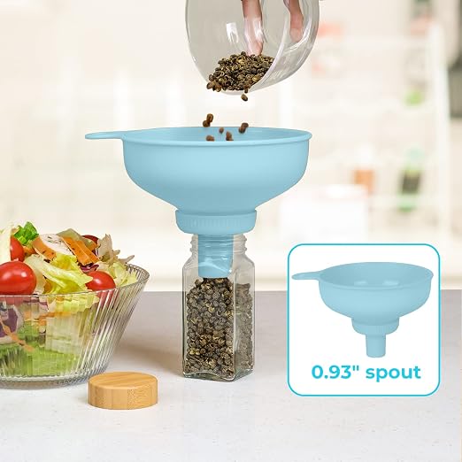 Wide Mouth Kitchen Funnel, Food Grade Plastic Cooking Canning Funnel - Image 6