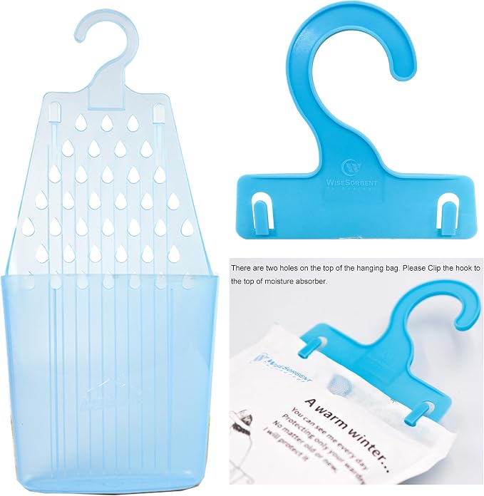Moisture Absorber Packets with Plastic Case & Hook, Odor Eliminator, Leak Proof - Image 7