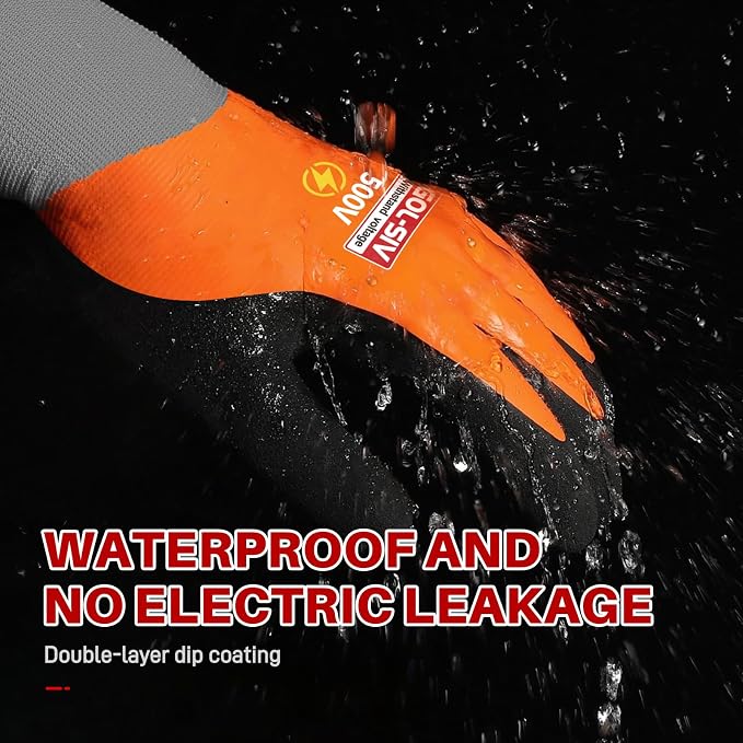 Electrical Insulated Gloves, 500V High Voltage Resistance Electrician Safety - Image 5