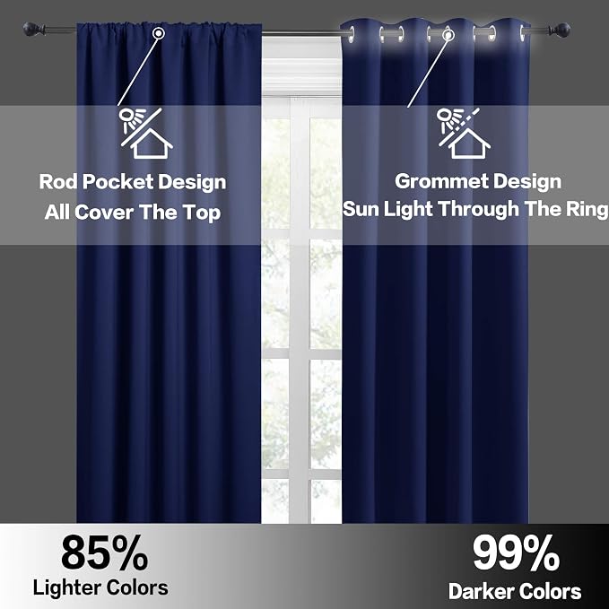 RYB HOME 45 inch Length Curtains - Image 6