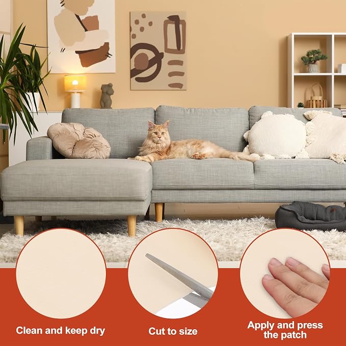 PATIKIL Leather Patches Tape for Furniture, 3.2 x 61 Inch Self Adhesive Vinyl - Image 3