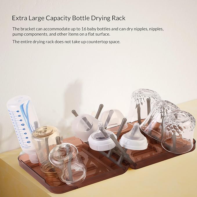 Travel Bottle Drying Rack Space Saving, Foldable Bottle Drain Rack - Image 2