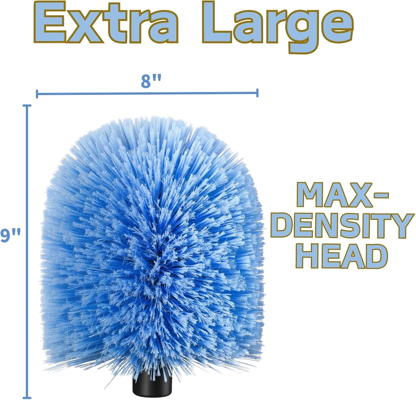 30FT High Reach Cobweb Duster with 5-20ft Extension Pole, 6 Pack Big Webster Cobweb Duster, Aluminum Telescopic Cobweb Brush, Spider Web Brush for Outdoor & Indoor Cleaning(24FT, Duster Kit)