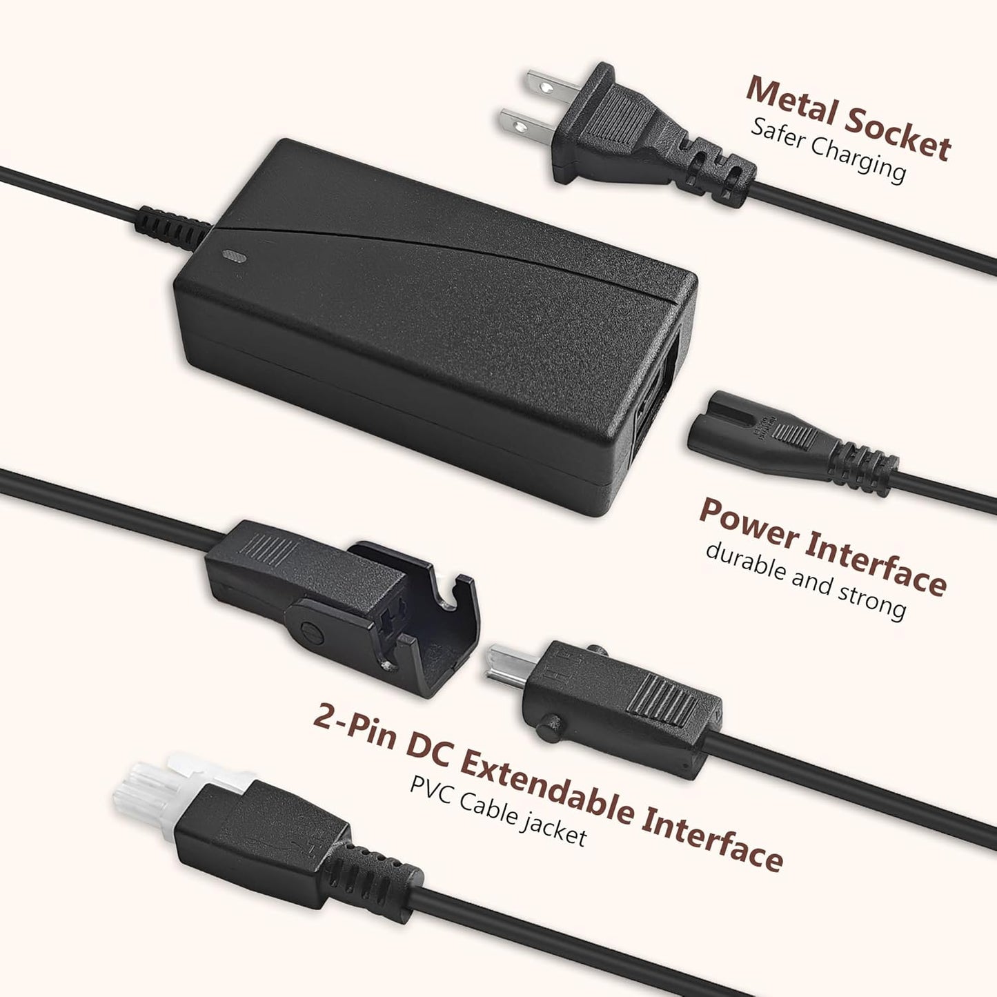 Adjustable Bed Parts Replacement Switching Power Supply, 29v Adjustable Bed Base Recliner Power Supply Compatible for Ergo, Extend, Sealy Ease, Electric Bed Replacement Parts, 13.7 FT Cord