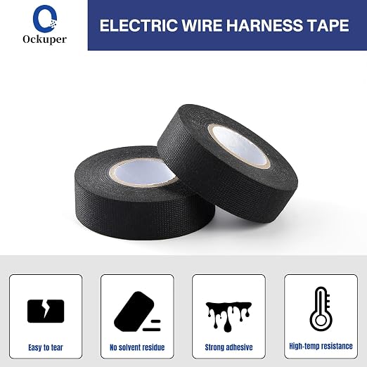 Wire Harness Tape, 0.98＂x 49FT 5 Rolls, Wiring Loom Harness, Self-Adhesive Felt - Image 3