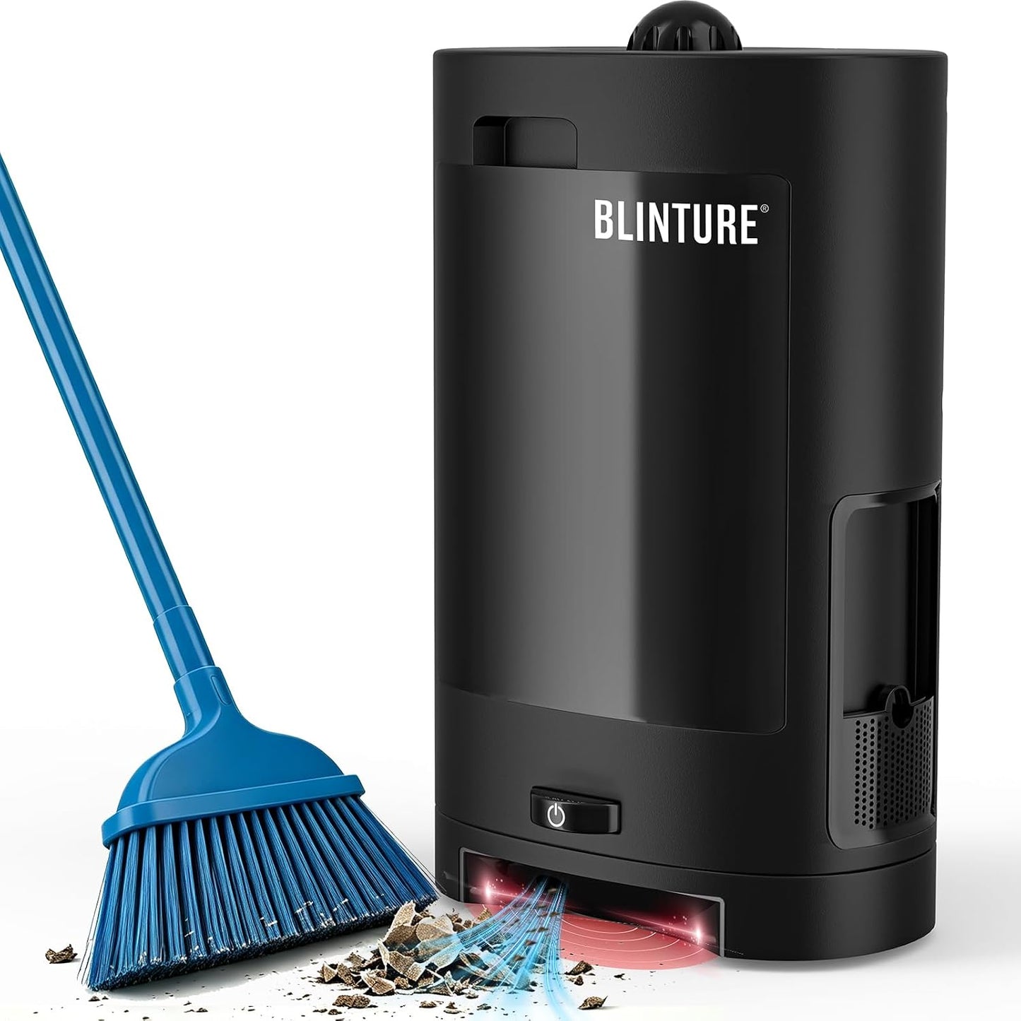Upgraded Pro Touchless Auto Vacuum Dustpan with Dual Infrared Sensors, HEPA Protective Sleeves , Powerful Suction, Canister Vacuum Cleaner Trash Can, Ideal for Pet Hair, Salon, Kitchen & Home Cleaning