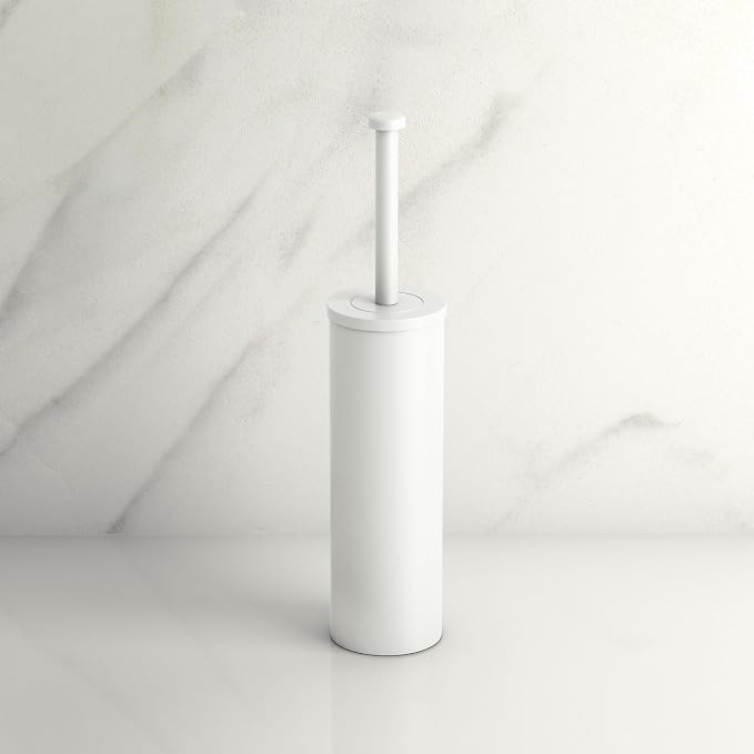 Gatco 1481W Latitude II Slender Toilet Brush Holder, Matte White - Image 2