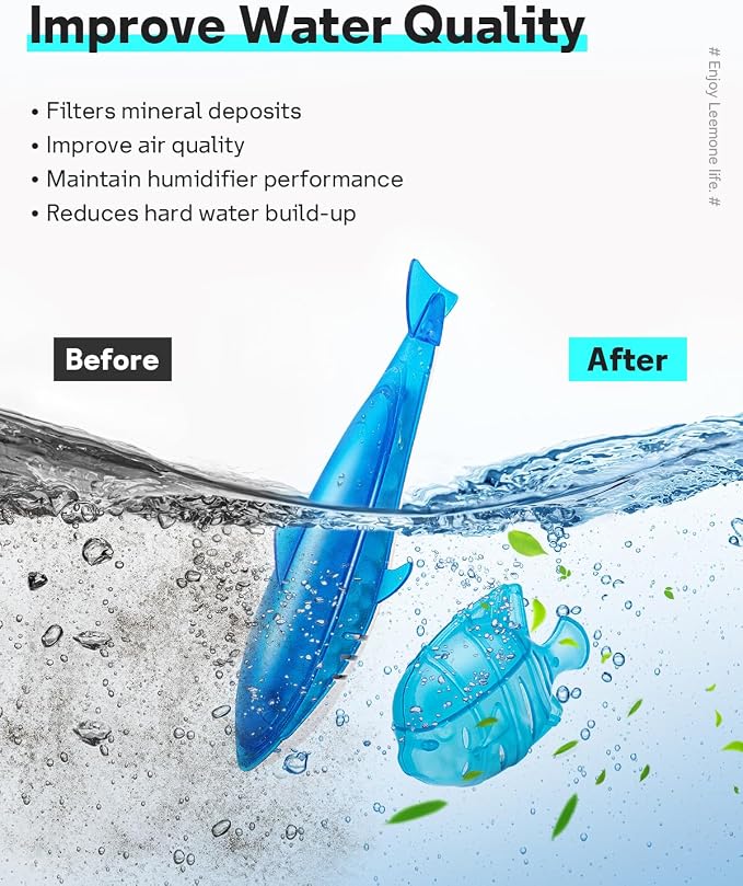 Leemone Humidifier Cleaner Float Shark & Fish -Humidifier Accessories Compatible - Image 4